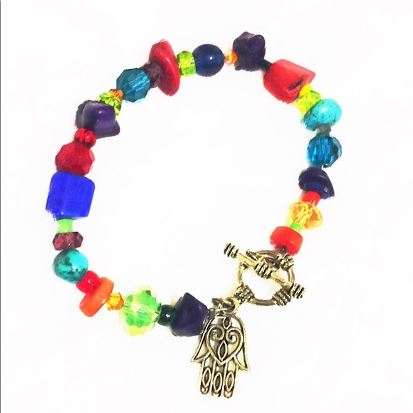 🕉Chakra🧘🏻‍♀️Multi Colored Bracelet🤚🏼Hamsa ☯️ - Picture 2 of 8